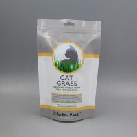 Cat Feed Cat Grass Pouch Bag Plastic zipper bag for enriching wheat grass seed