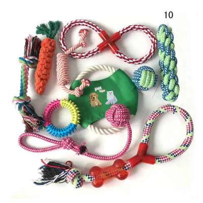 2020 Multi Colored Puppy Cotton Rope Toy Bulk Dog Toys 12-Pack Plush Rope Toy Pet Chew Toy Set Assorted Pet Dog Toys for  Dogs