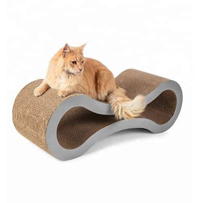 2020 Modern Cat Corrugated Cardboard Furniture Durable Scratching Lounge Corrugated Cardboard Cat Bed Cat Scratcher