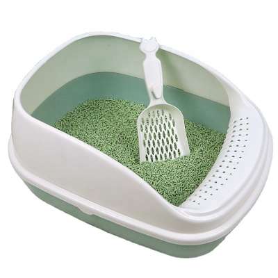 Wholesale cat PP material double anti - splash semi-enclosed deodorant cat sand basin